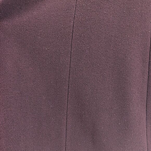 Vintage 1970s Jofeld Wool Coat Plum Swing Velvet Trim Winter Plus Size 1X - Picture 11 of 15